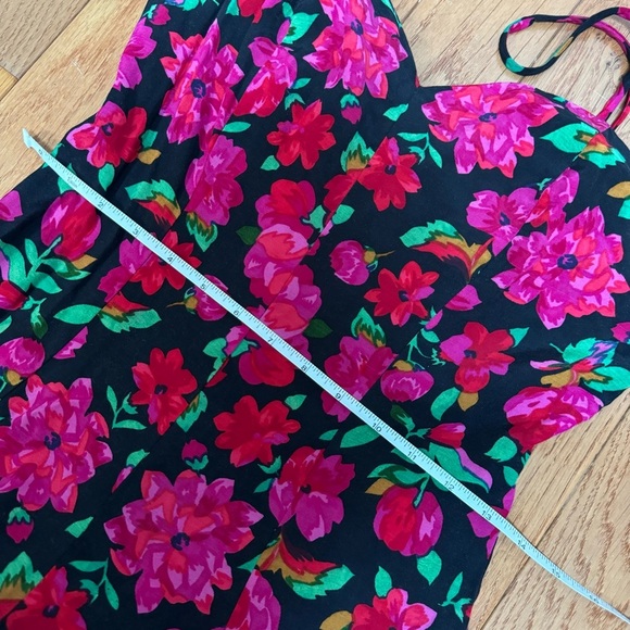 Rampage Vintage‎ Floral Romper Black and Pink Size 7 - Picture 7 of 8